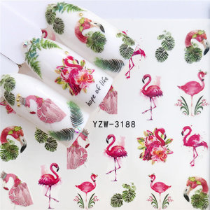 Nail Art Flamingo Water Decal YZW- 3188