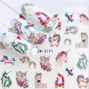 Nail Art unicorn Water Decal YZW- 3191