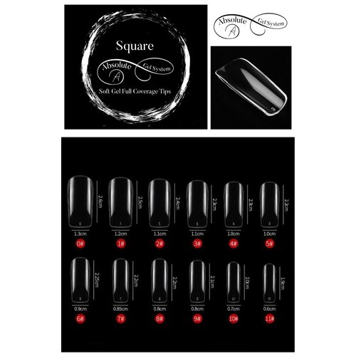 Absolute Gel System Absolute Medium Square Soft Gel Full Coverage (600pk, 0-11) Absolute Gel System Absolute Medium Square Soft Gel Full Coverage (600pk, 0-11)