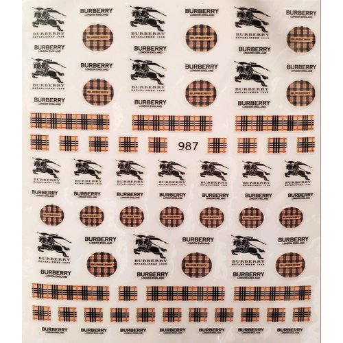 Nail Art Burberry 987 Nail Art Burberry 987