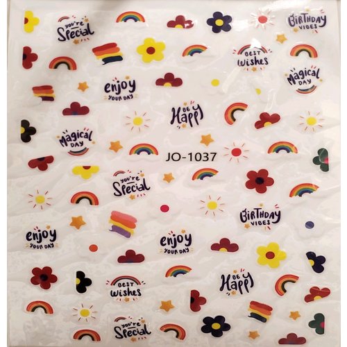 Nail Art Happy Stickers JO- 1037 Nail Art Happy Stickers JO- 1037