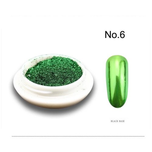 Nail Art Mirror Chrome Green Nail Art Mirror Chrome Green