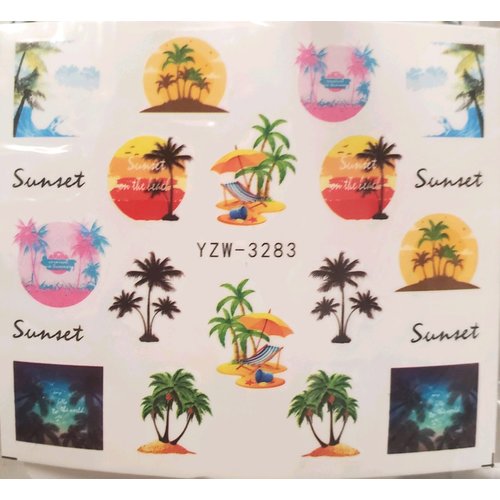 Nail Art Sunset Water Decal YZW- 3283 Nail Art Sunset Water Decal YZW- 3283