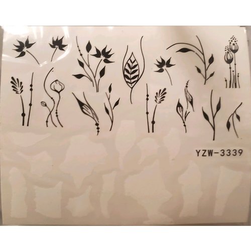 Nail Art Foilage Water Decal YZW- 3339