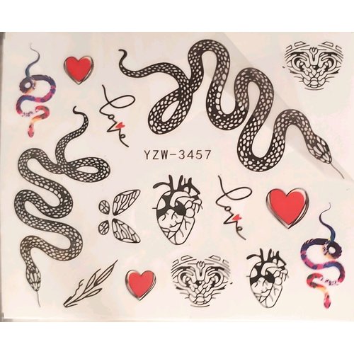 Nail Art Snake Water Decal YZW- 3457 Nail Art Snake Water Decal YZW- 3457