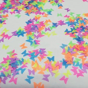 Nail Art Packaged Glitter Neon Butterflies