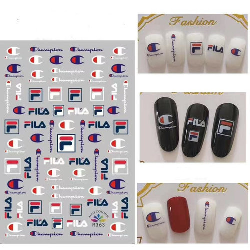 Nail Art Designer stickers Fila/Puma  2pk