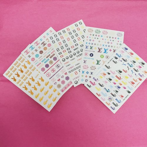 Nail Art Colourful Designer Stickers #4 5PK Nail Art Colourful Designer Stickers #4 5PK