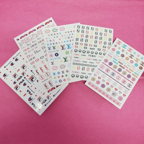 Nail Art Colourful Designer Stickers #3 5PK Nail Art Colourful Designer Stickers #3 5PK