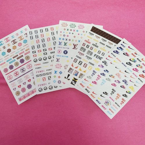 Nail Art Colourful Designer Stickers #1 5PK Nail Art Colourful Designer Stickers #1 5PK