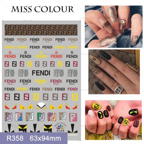 Nail Art Designer Fendi stickers #2