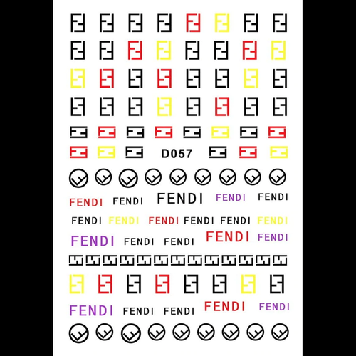 Nail Art Designer Fendi stickers #1