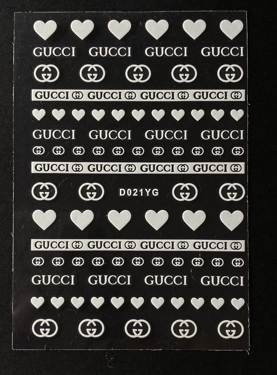 Nail Art Designer Gucci stickers Glow in the dark D012YG - Atlantic Nail  Supply