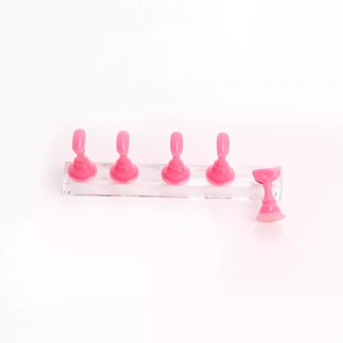 Nail Art Nail tip display hot pink with bar Nail Art Nail tip display hot pink with bar
