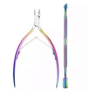 Absolute Gel System Rainbow Cuticle Nippers and Cuticle Pusher set