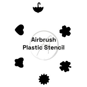 Atlantic Nail Supply Plastic Stencil #2 (6 Designs, 1 Sheet)