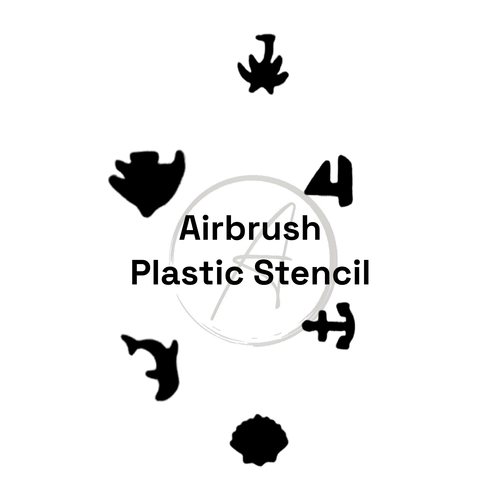 Atlantic Nail Supply Plastic Stencil #12 (6 Designs, 1 Sheet)