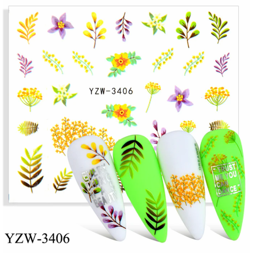Nail Art Water Decal YZW- 3406 Nail Art Water Decal YZW- 3406
