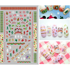 Nail Art Christmas Mickey&Minnie Mouse stickers R116