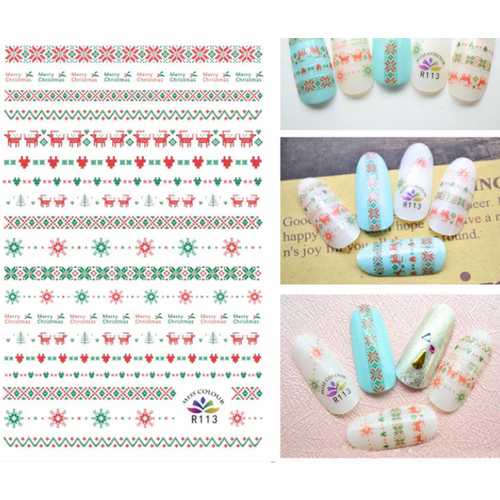 Nail Art Christmas Stickers R113 Nail Art Christmas Stickers R113