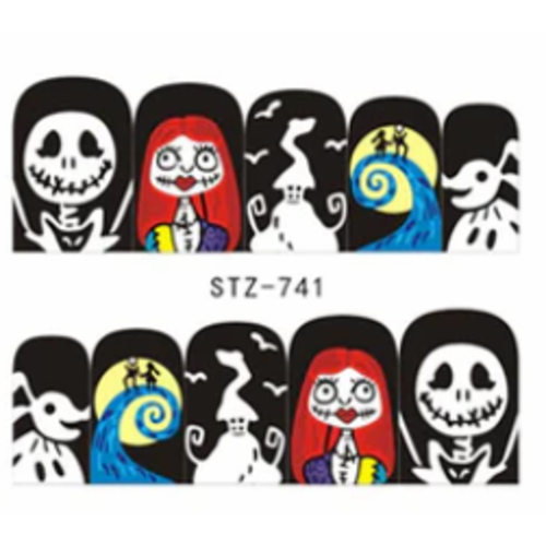 Nail Art Halloween Water Decal STZ 741