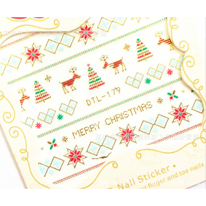 Nail Art Christmas  stickers DTL179