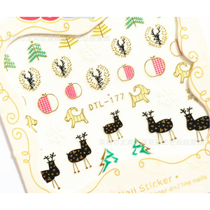 Nail Art Christmas  stickers DTL177