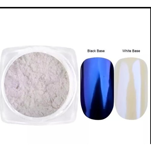 Nail Art Iridescent Chrome Powder Blue Shimmer Nail Art Iridescent Chrome Powder Blue Shimmer