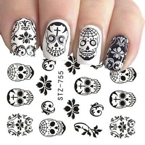 Nail Art Halloween Water Decal STZ-755