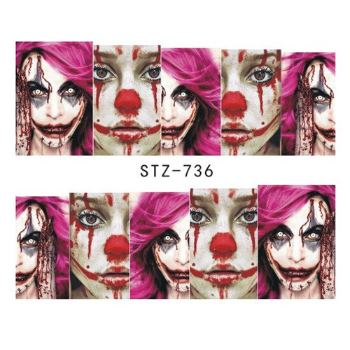 Nail Art Halloween Water Decal STZ-736