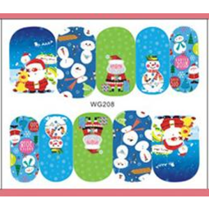 Nail Art Christmas water decals WG208
