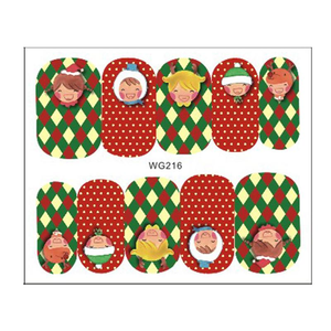 Nail Art Christmas water decals WG216