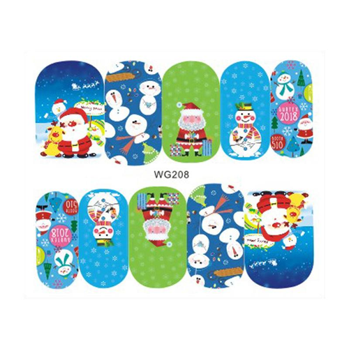 Nail Art Christmas water decals WG208