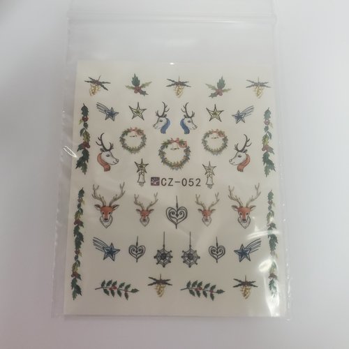 Nail Art Christmas Water Decal CZ-052 Nail Art Christmas Water Decal CZ-052