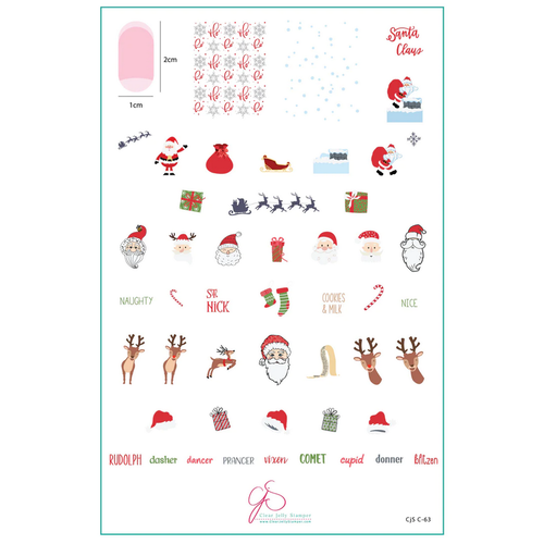 Clear Jelly Stamper Canada Steel Stamping Plate (14cm x 9cm) Dear Santa (CjSC-63) Clear Jelly Stamper Canada Steel Stamping Plate (14cm x 9cm) Dear Santa (CjSC-63)