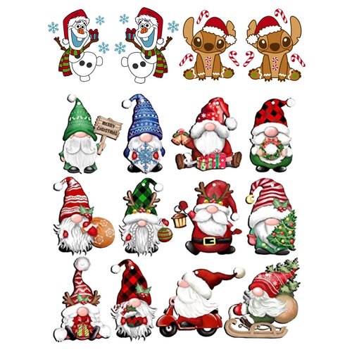 Nail Art Water Decal Christmas Gnomes Nail Art Water Decal Christmas Gnomes