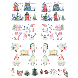 Nail Art Water Decal Clay Winter