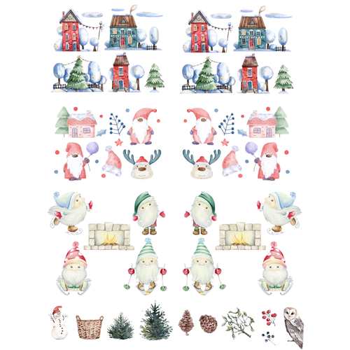 Nail Art Water Decal Clay Winter