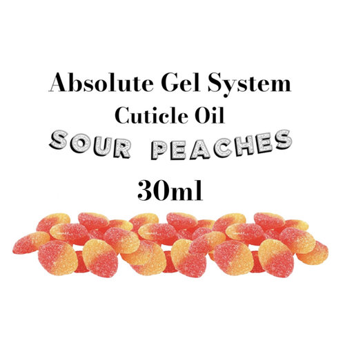 Absolute Gel System Absolute Sour Peaches Cuticle Oil- 30 ml Absolute Gel System Absolute Sour Peaches Cuticle Oil- 30 ml
