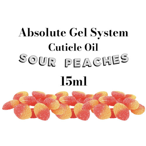 Absolute Gel System Absolute Sour Peaches Cuticle Oil- 15 ml Absolute Gel System Absolute Sour Peaches Cuticle Oil- 15 ml