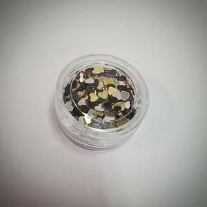 Glitter Bar Gold & Silver Heart Confetti