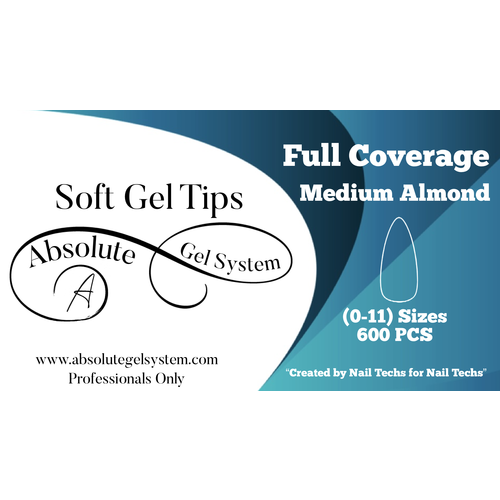 Absolute Gel System Absolute Medium Almond Soft Gel Full Coverage (600pk, 0-11) Absolute Gel System Absolute Medium Almond Soft Gel Full Coverage (600pk, 0-11)