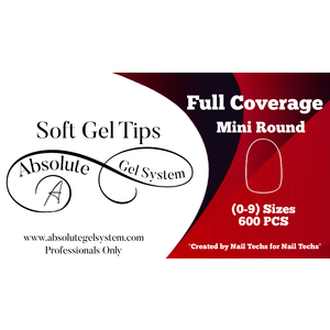 Absolute Gel System Absolute Mini Round Soft Gel Full Coverage (600pk, 0-11)