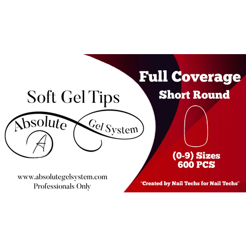 Absolute Gel System Absolute Short Round Soft Gel Full Coverage (600pk, 0-11)