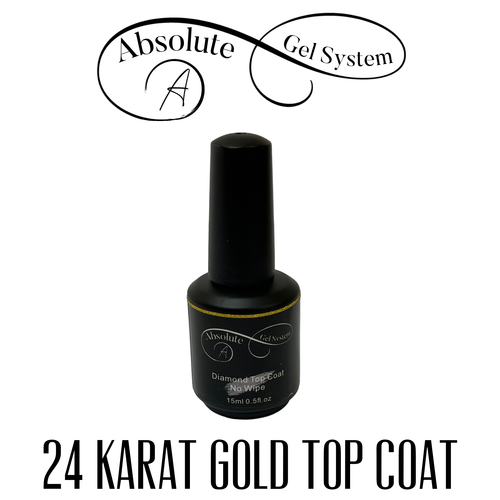 Absolute Gel System Absolute 24 Karat Gold Top Coat (No Wipe) 15ml