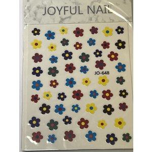 Nail Art Multi color flower stickers 648