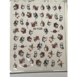 Nail Art Modern Faces stickers 1123