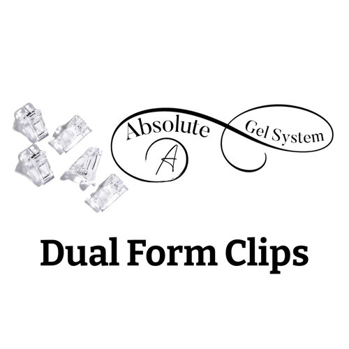 Absolute Gel System Polygel Clear Dual Form Clips (5pk)
