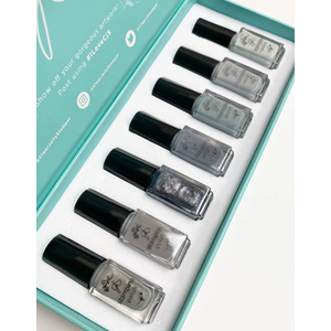 Clear Jelly Stamper Canada Polish Kit (7 Colors) 7- Shades of Grey