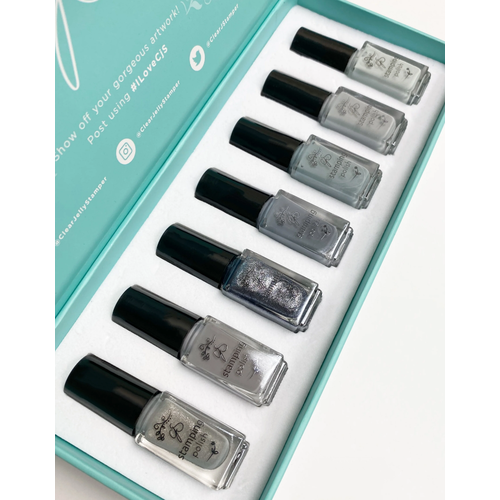 Clear Jelly Stamper Canada Polish Kit (7 Colors) 7- Shades of Grey